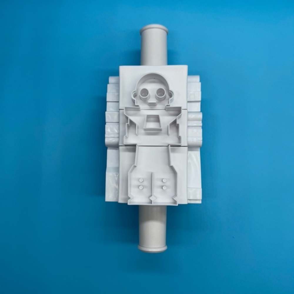 William Sonoma Discontinued White Twist and Press Robot Cookie Cutter